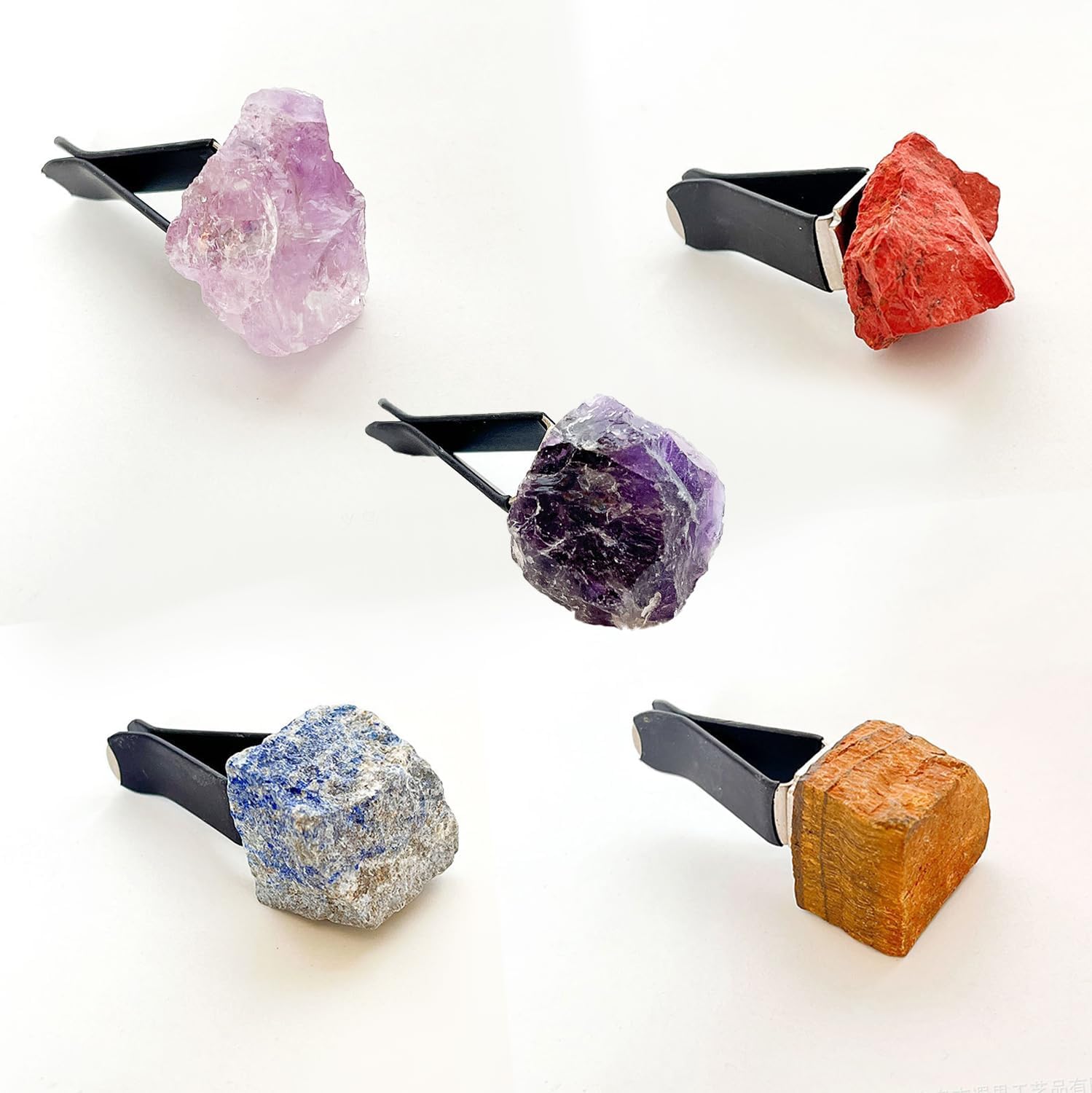 Car Air Vent Clips-Natural Raw Crystal Stone Car Inter Decor Auto Interior Accessories (starlit sky, Forest)